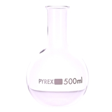 Pyrex® Glass Flat Bottom, Narrow Neck Flask - 500ml